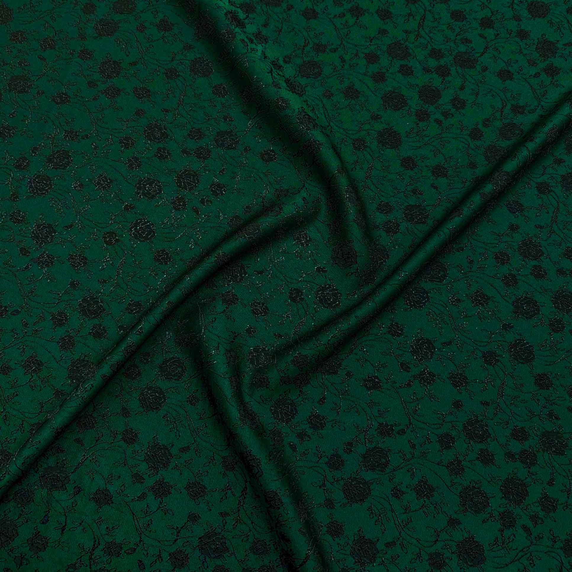 پارچه ژاکارد ویسکوز 013 رنگ سبز مشکی 