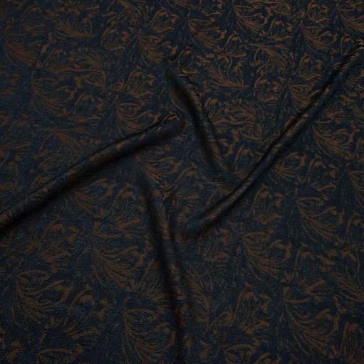 پارچه ژاکارد ویسکوز 155 رنگ شکلاتی مشکی + 
