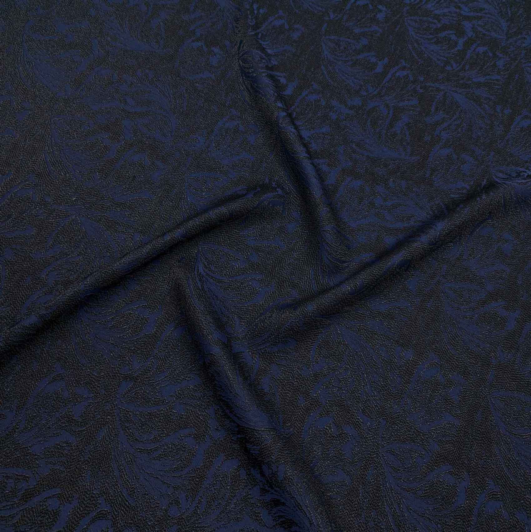 پارچه ژاکارد ویسکوز 155 رنگ سرمه ای مشکی + 