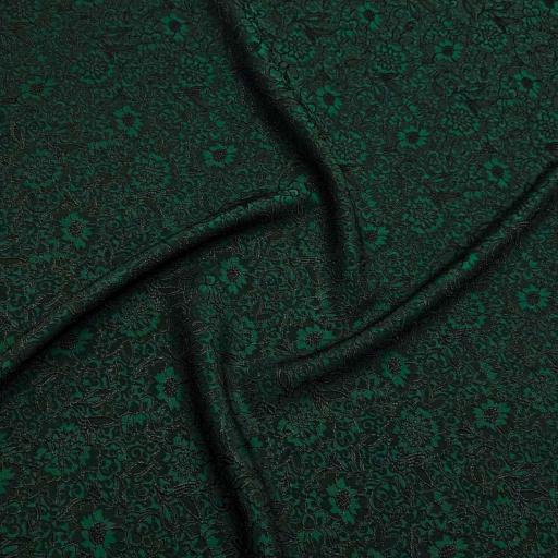 پارچه ژاکارد ویسکوز 173 رنگ سبز مشکی 