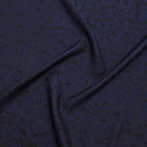 پارچه ژاکارد ویسکوز 192 رنگ سرمه ای مشکی 