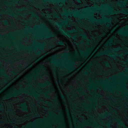 پارچه ژاکارد ویسکوز 194 رنگ سبز مشکی 