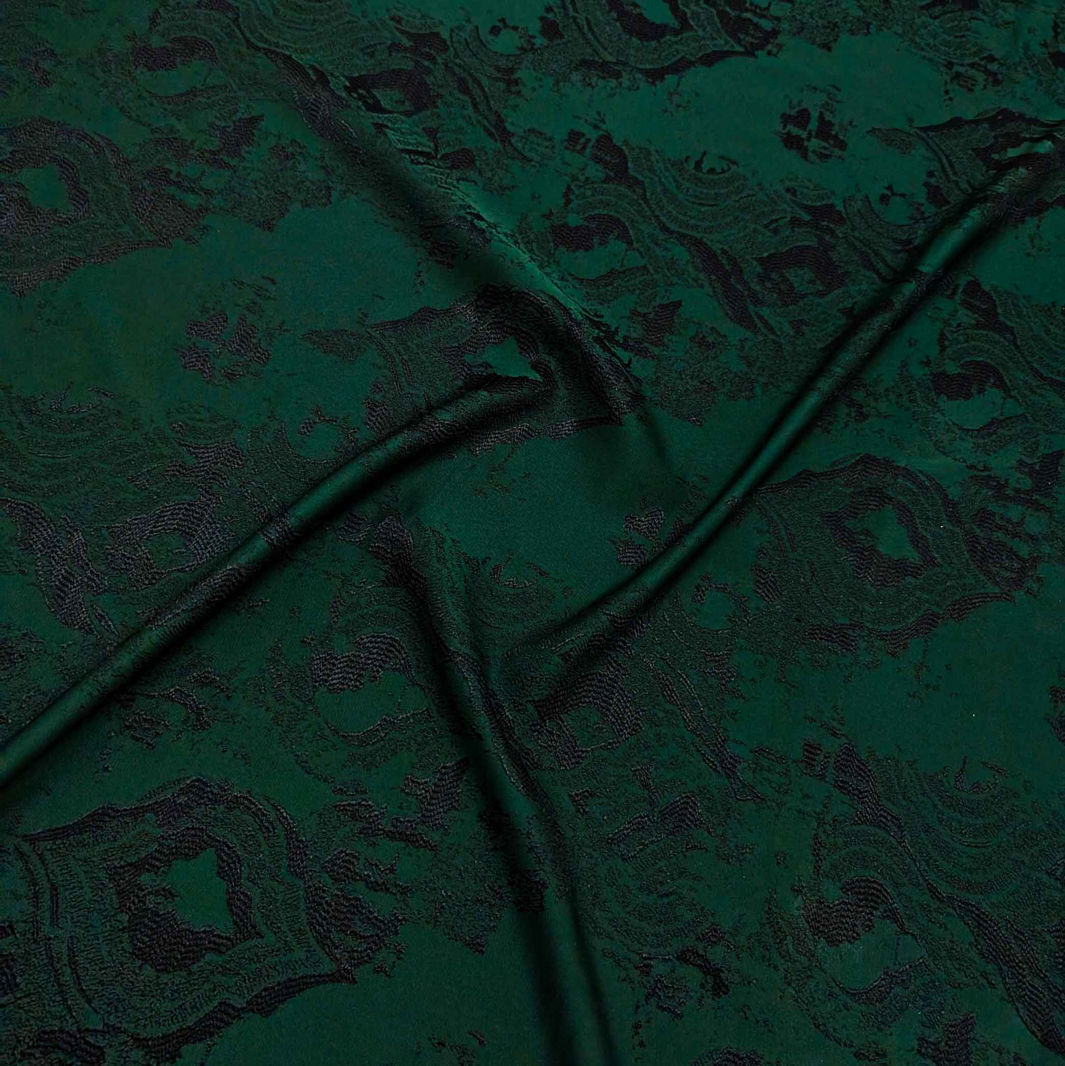پارچه ژاکارد ویسکوز 194 رنگ سبز مشکی 