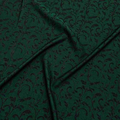 پارچه ژاکارد ویسکوز 192 رنگ سبز مشکی 