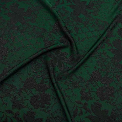 پارچه ژاکارد ویسکوز 197 رنگ سبز مشکی + 