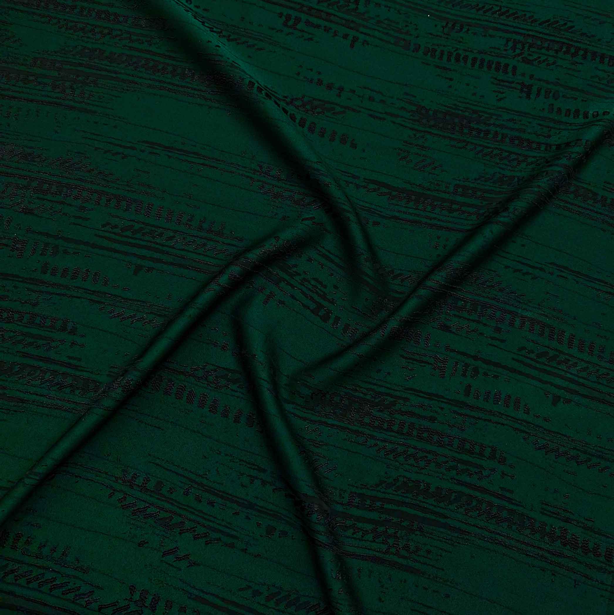 پارچه ژاکارد ویسکوز 204 رنگ سبز مشکی 