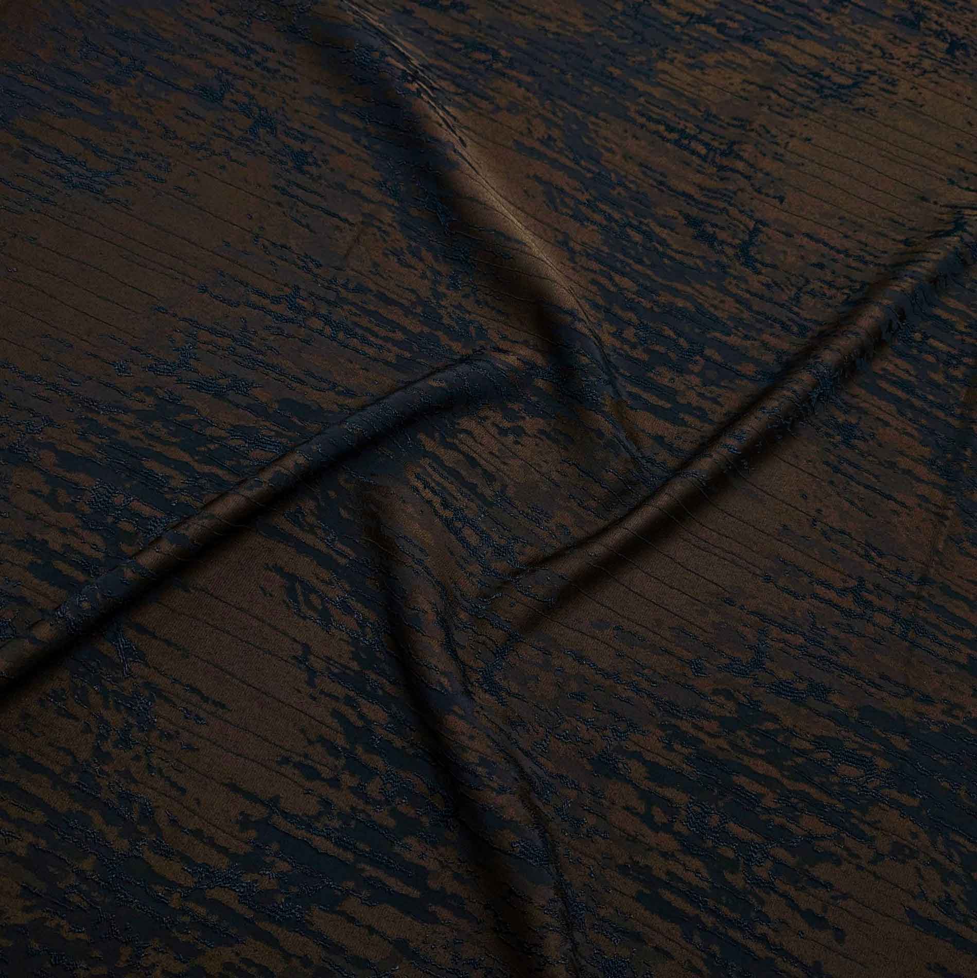 پارچه ژاکارد ویسکوز 205 رنگ شکلاتی مشکی 