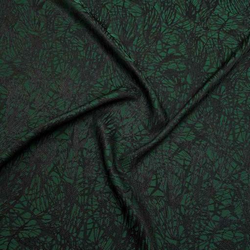 پارچه ژاکارد ویسکوز 206 رنگ سبز مشکی + 
