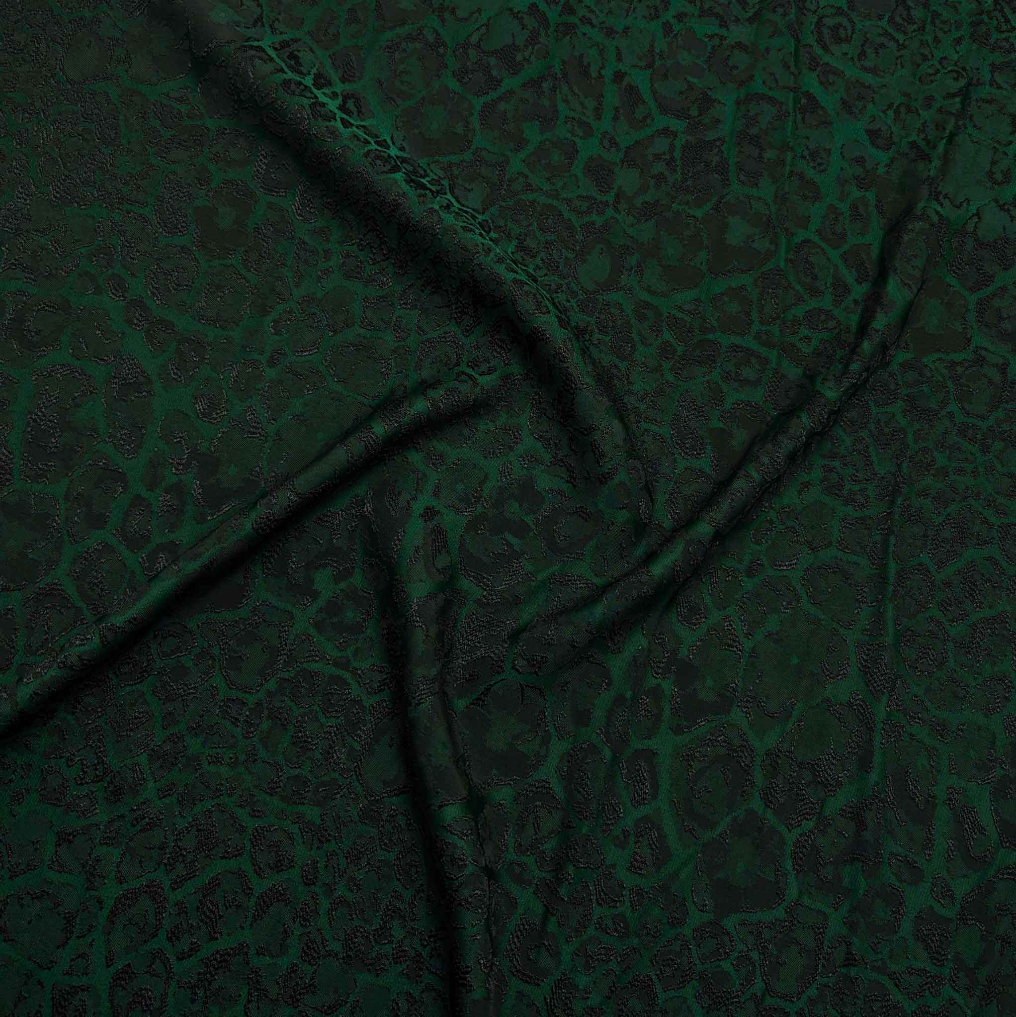 پارچه ژاکارد ویسکوز 207 رنگ سبز مشکی 