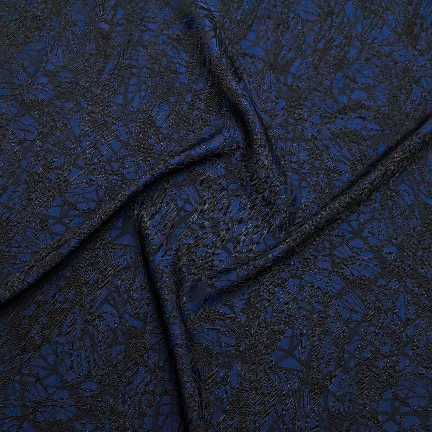 پارچه ژاکارد ویسکوز 206 رنگ سرمه ای مشکی + 