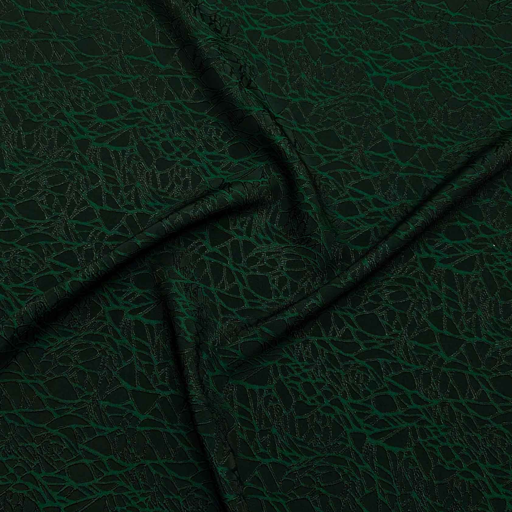 پارچه ژاکارد ویسکوز 209 رنگ سبز مشکی 