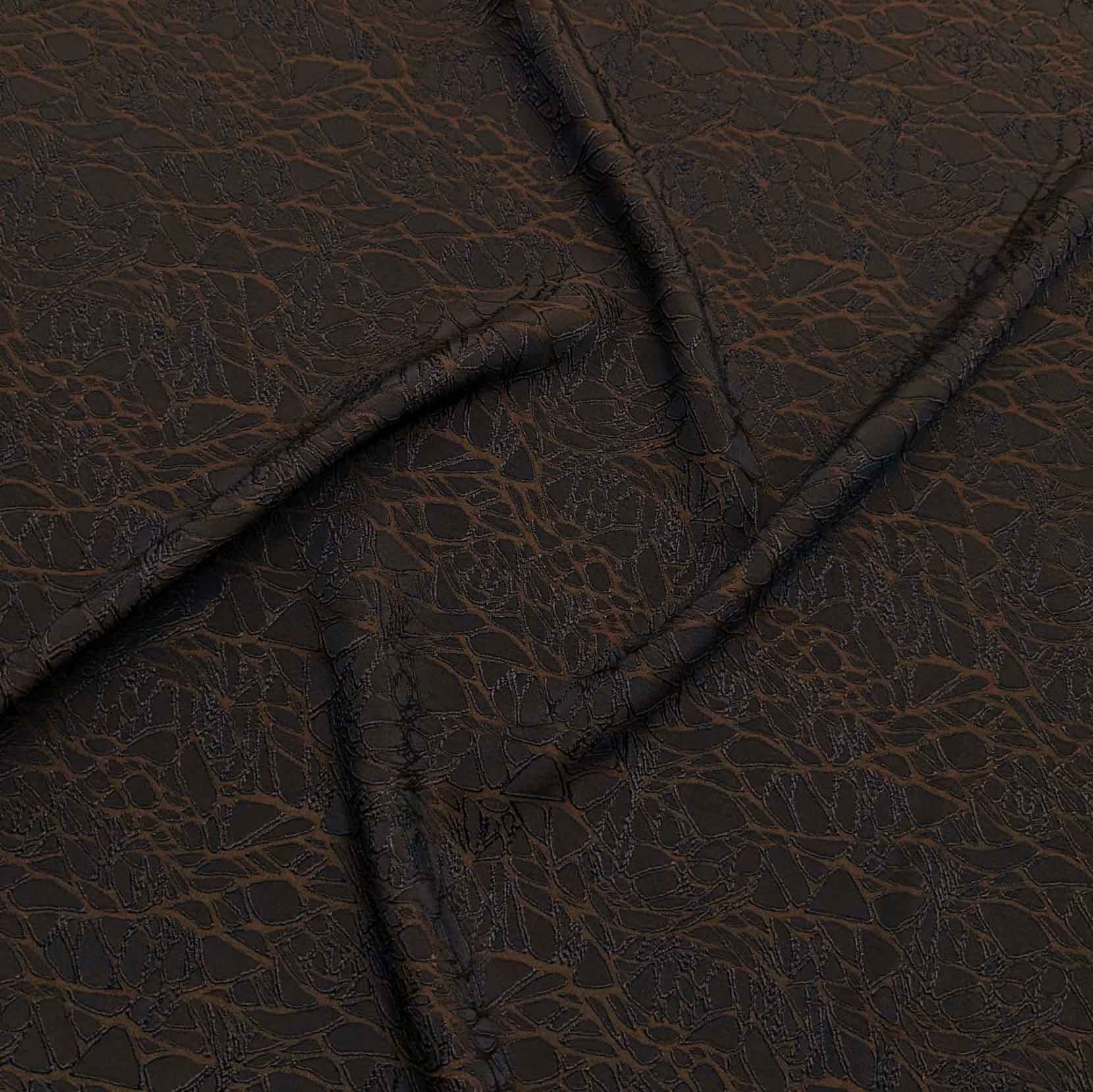 پارچه ژاکارد ویسکوز 209 رنگ شکلاتی مشکی 