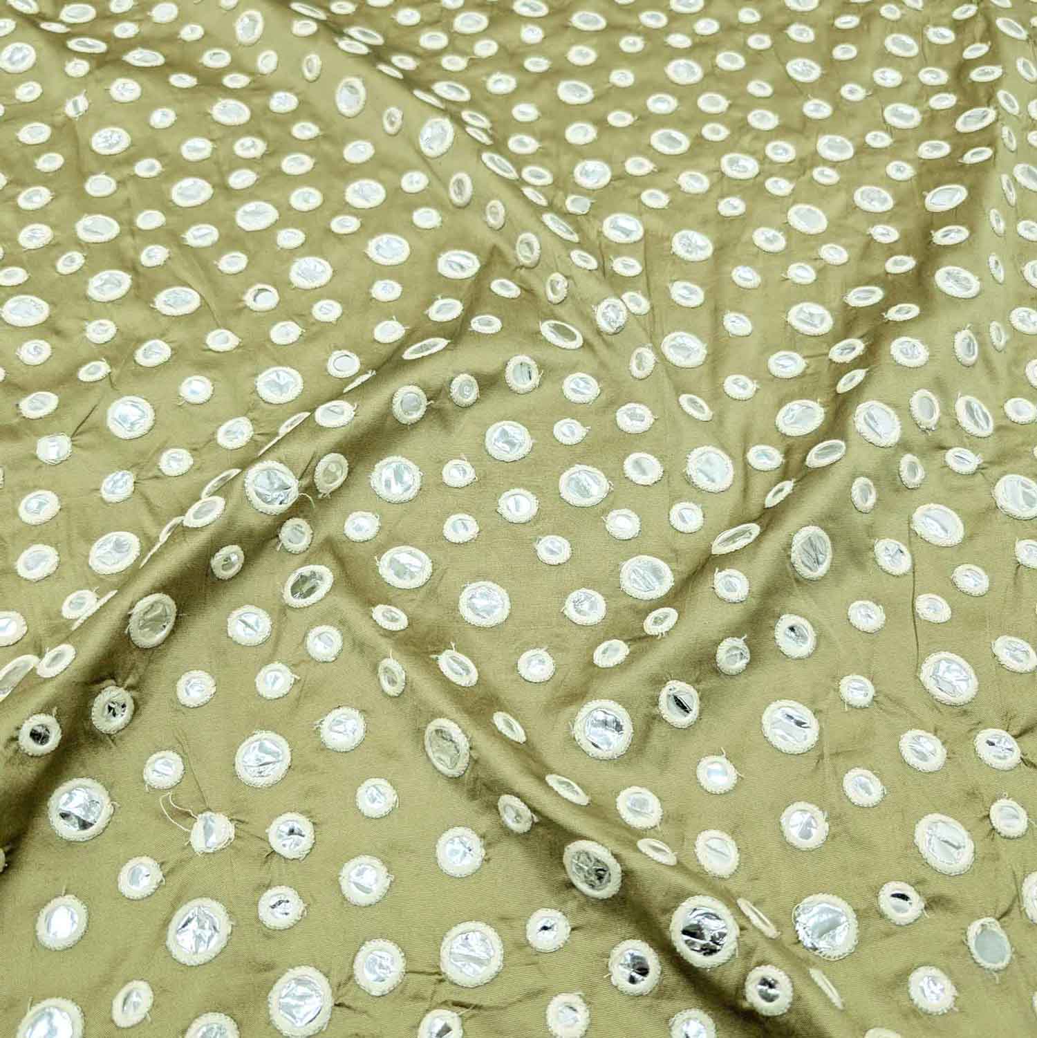 پارچه تافته آینه دوزی هندی 244 رنگ کاهویی 