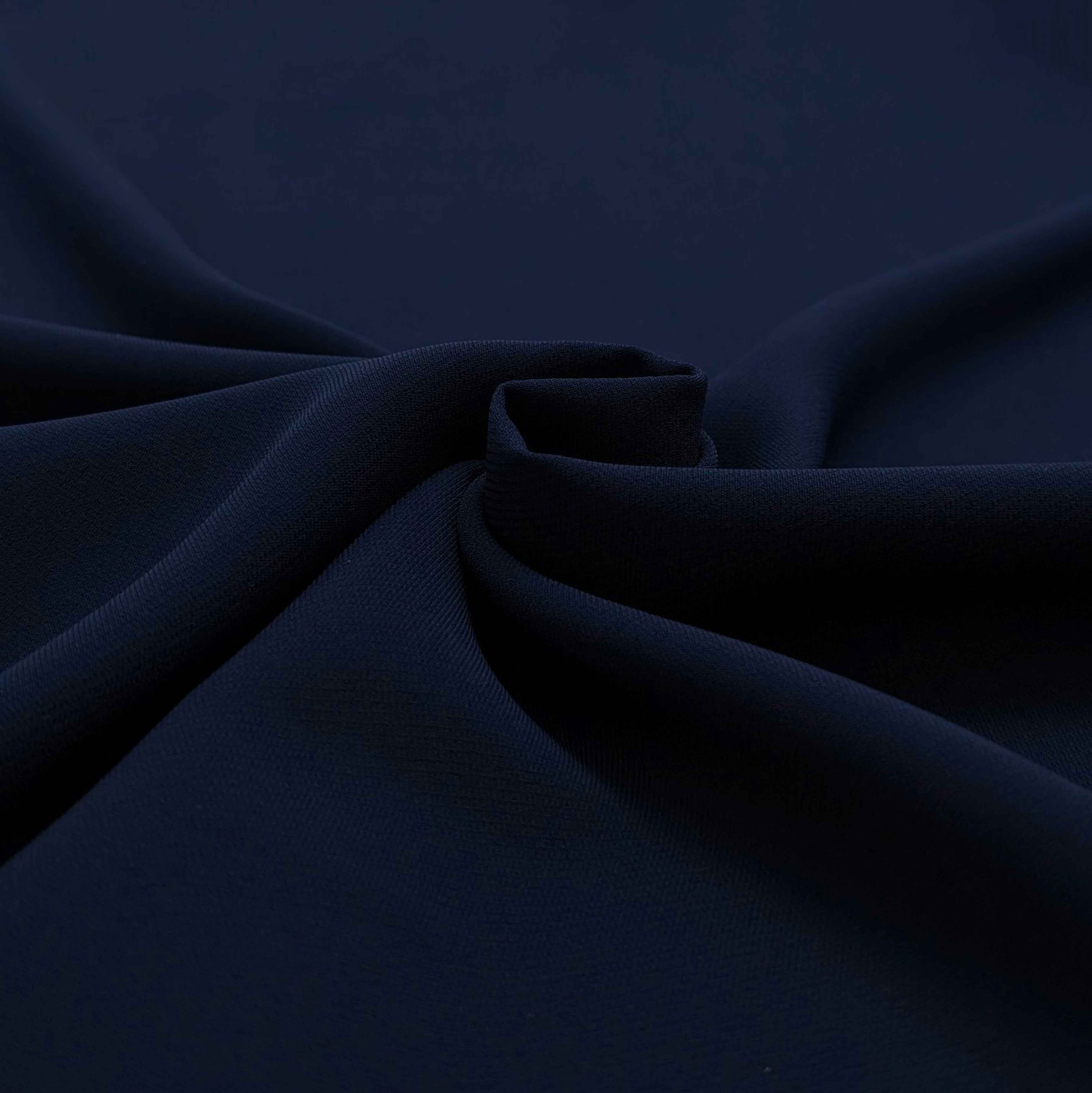 پارچه کرپ رویال کنزو رنگ سرمه ای سوخته 59 