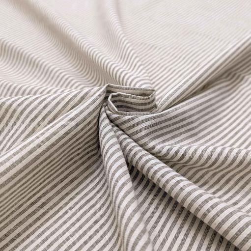 پارچه لینن راه راه ترک رنگ کاراملی 