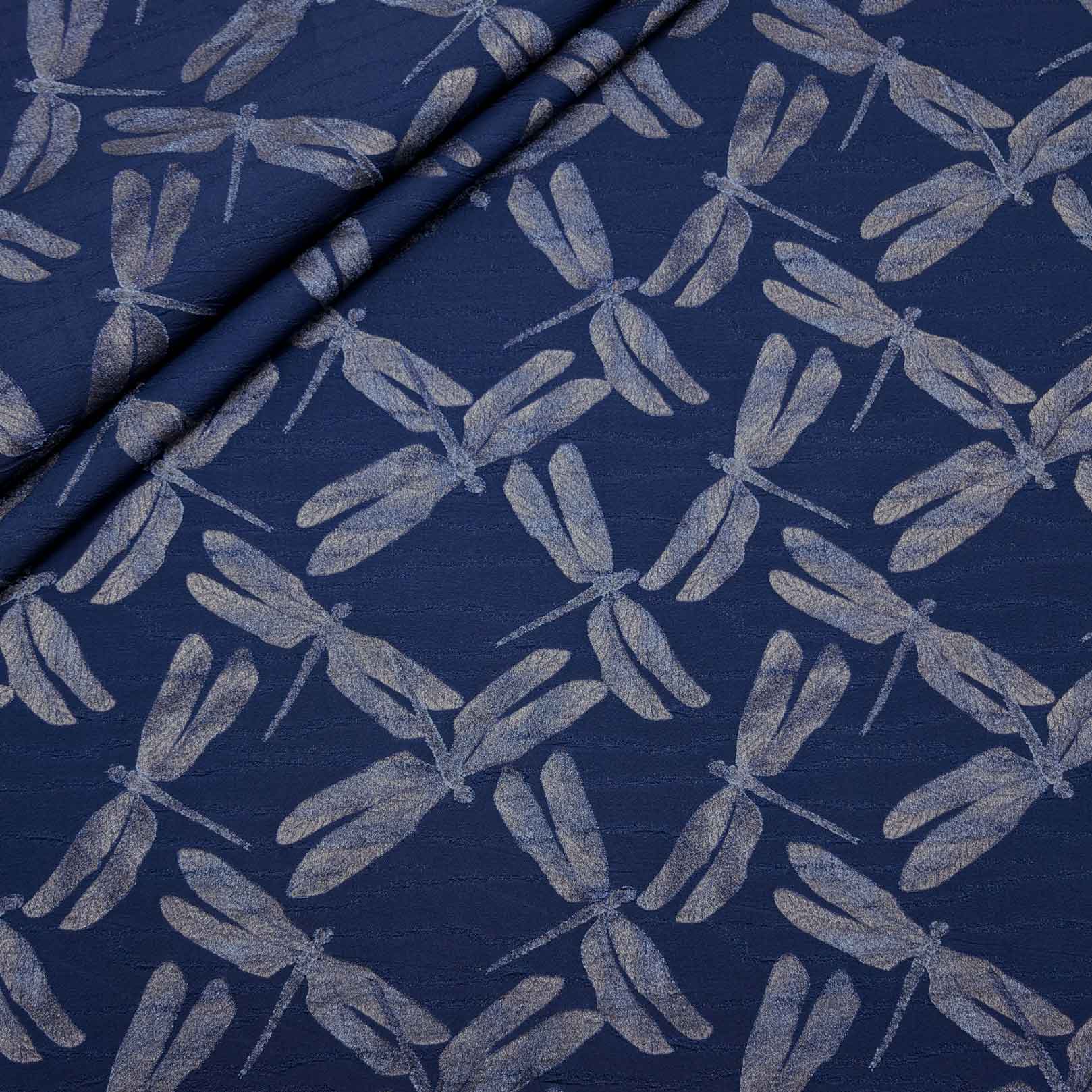 پارچه ژاکارد تافته 239 رنگ سرمه ای 