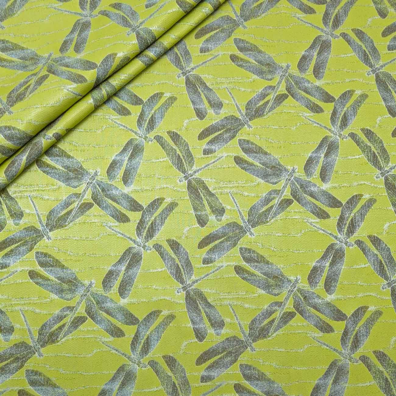 پارچه ژاکارد تافته 239 رنگ سبز نئونی 