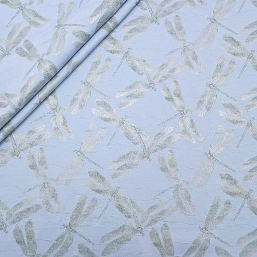 پارچه ژاکارد تافته 239 رنگ آبی یخی 