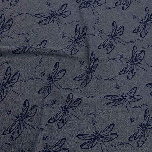 پارچه ژاکارد کنفی دولایه 241 رنگ سرمه ای 