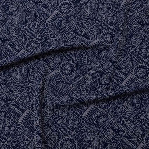 پارچه ژاکارد پنبه 244 رنگ سرمه ای 