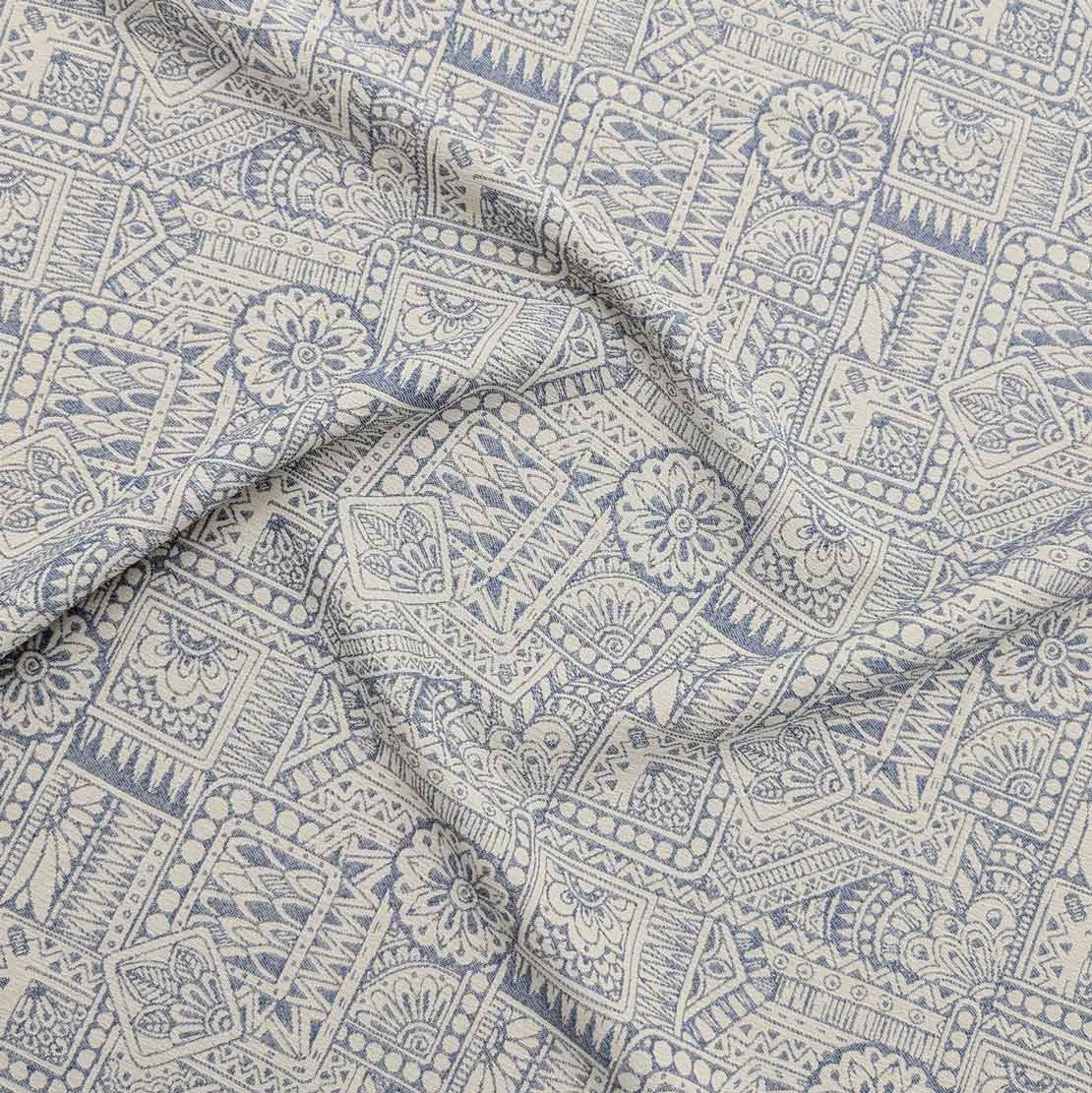 پارچه ژاکارد پنبه 244 رنگ کرم 