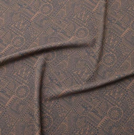 پارچه ژاکارد پنبه 244 رنگ آجری 