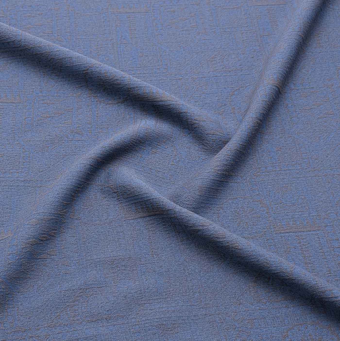 پارچه ژاکارد پنبه 244 رنگ آبی سایان 