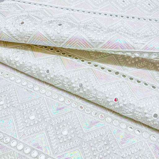 پارچه تافته سوزن دوزی هندی رنگ 250 