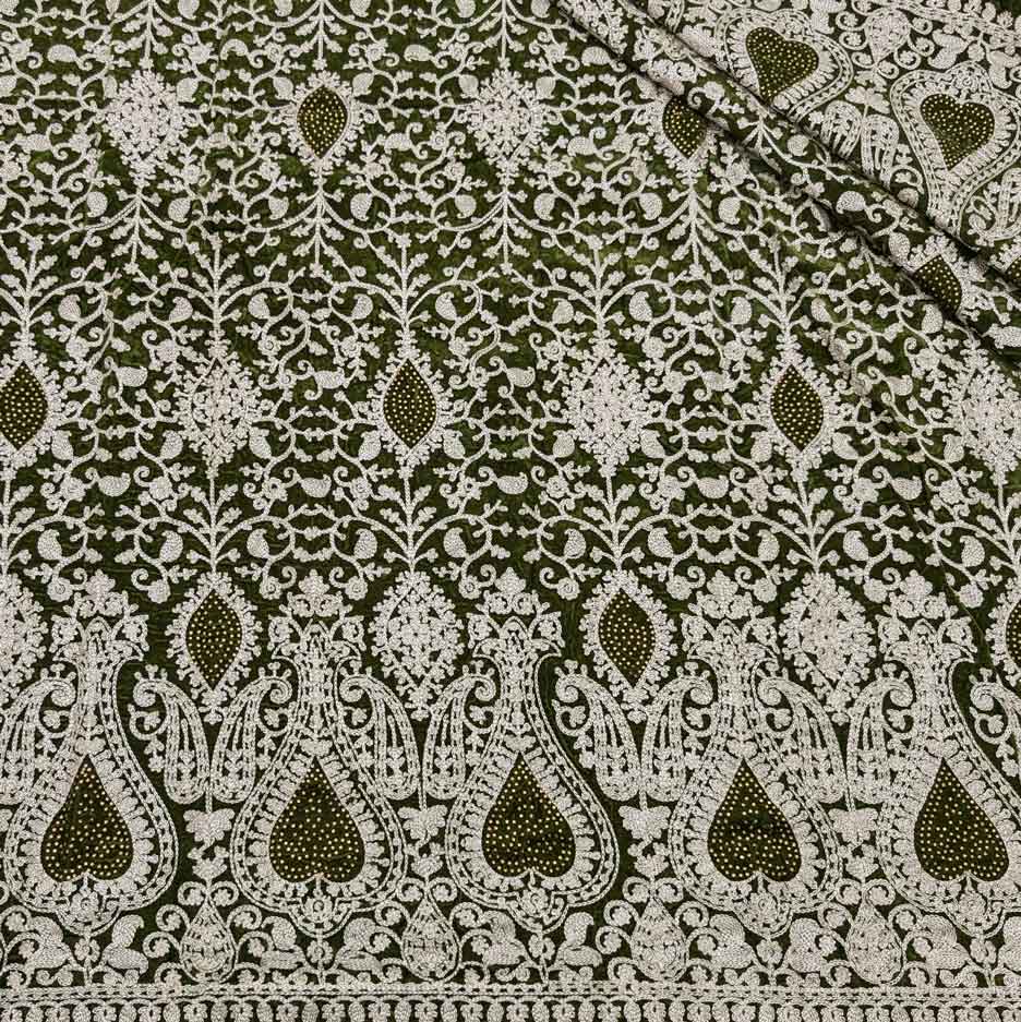 پارچه مخمل سوزندوزی هندی رنگ 135-5 