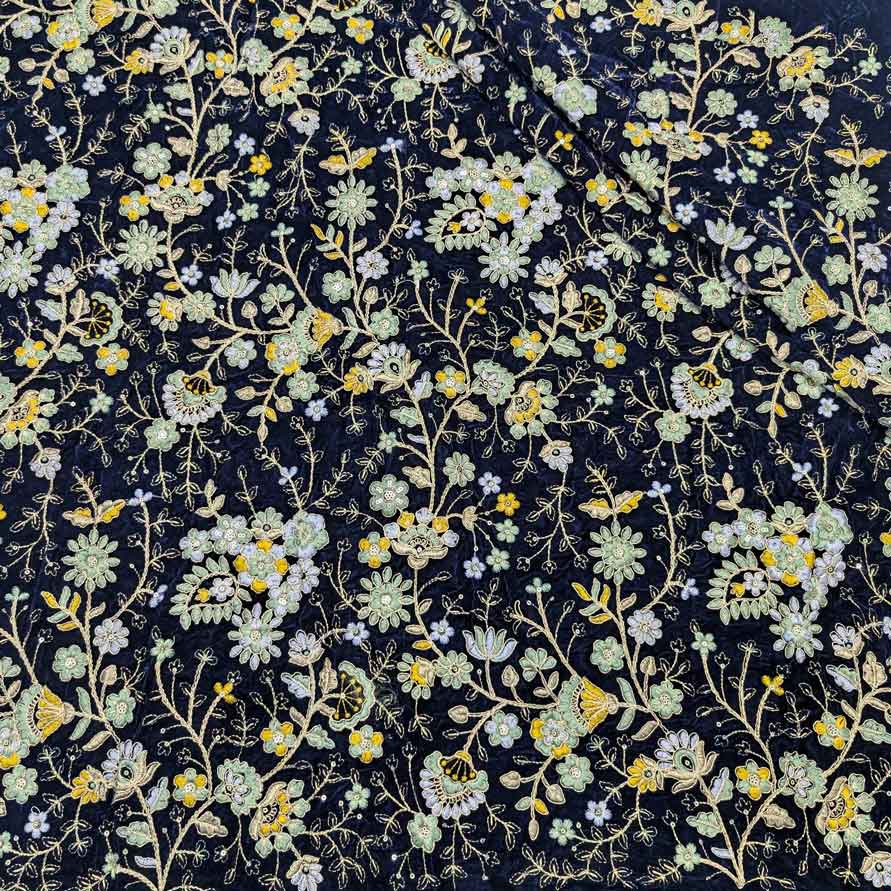 پارچه مخمل سوزندوزی هندی رنگ 208-2 