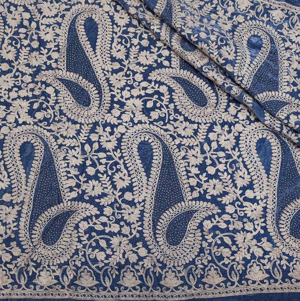 پارچه مخمل سوزندوزی هندی رنگ 209-2 