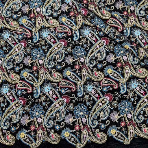 پارچه مخمل سوزندوزی هندی رنگ 212-2 