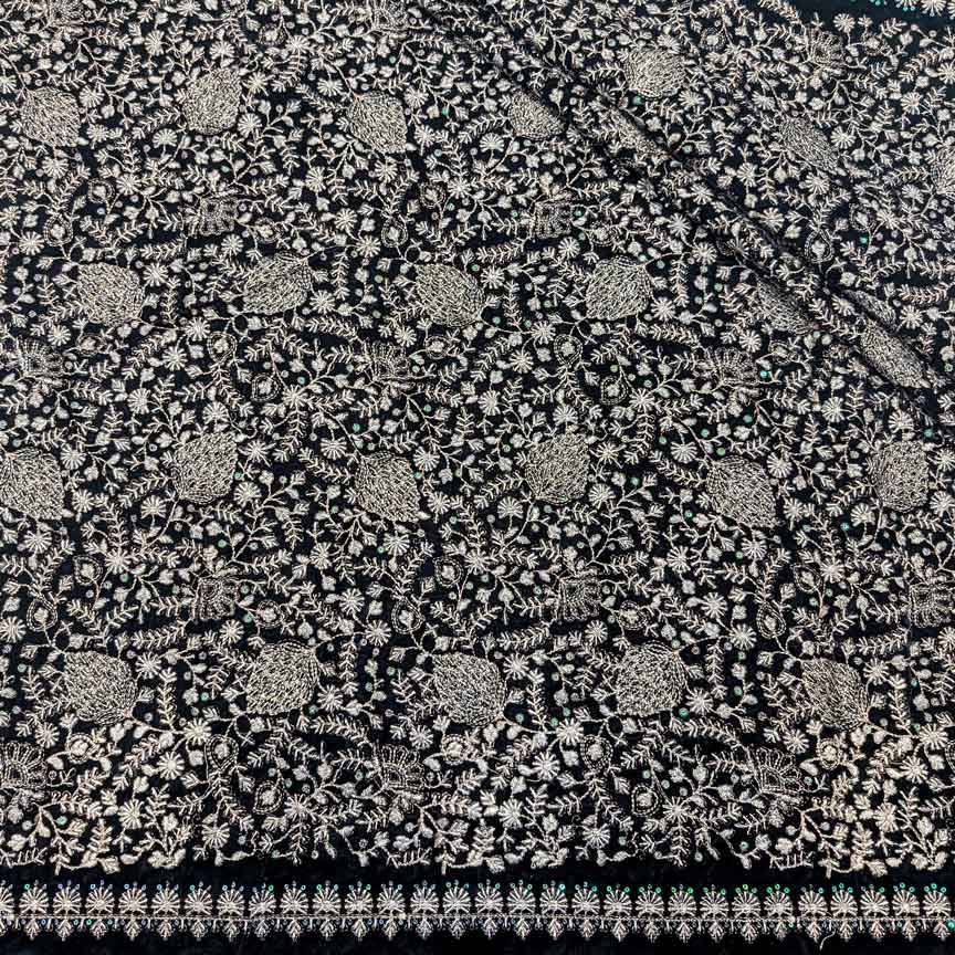 پارچه مخمل سوزندوزی هندی رنگ 221-1 