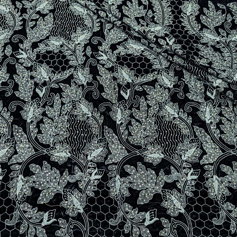پارچه مخمل سوزندوزی هندی رنگ 207-7 