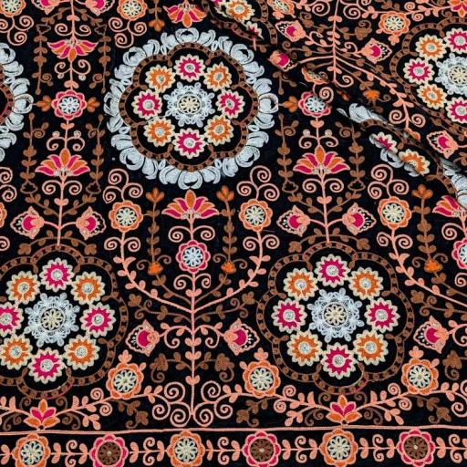 پارچه مخمل سوزندوزی هندی رنگ 224-1 