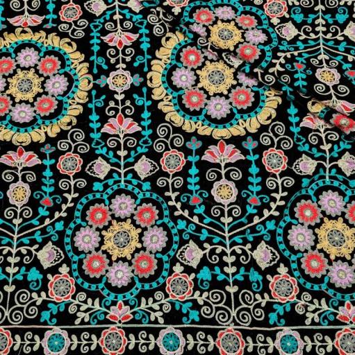 پارچه مخمل سوزندوزی هندی رنگ 224-2 