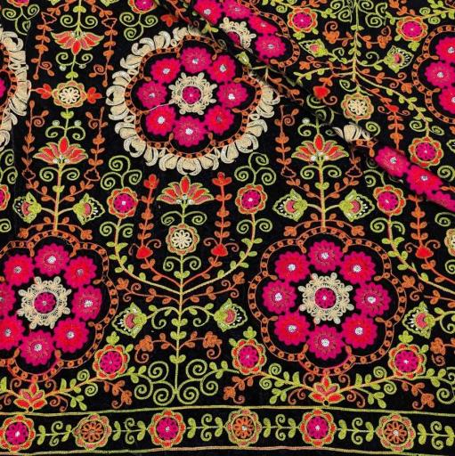 پارچه مخمل سوزندوزی هندی رنگ 224-4 