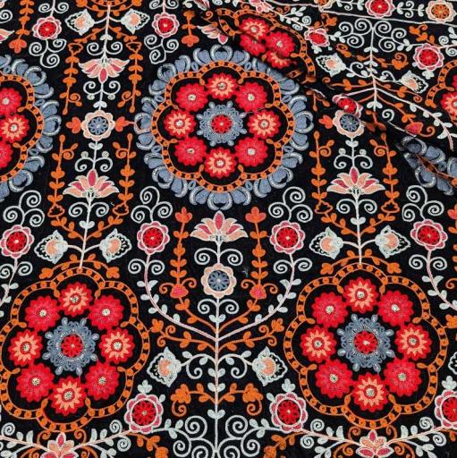 پارچه مخمل سوزندوزی هندی رنگ 224-5 
