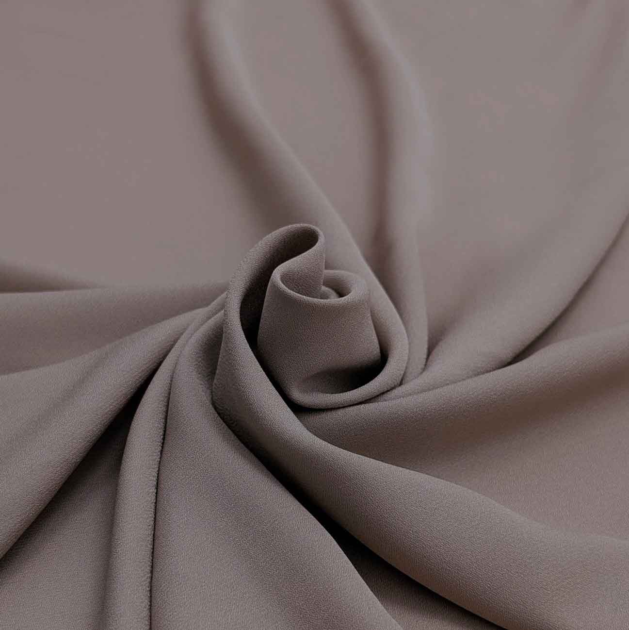 پارچه کرپ حریر ساده رنگ نسکافه ای 