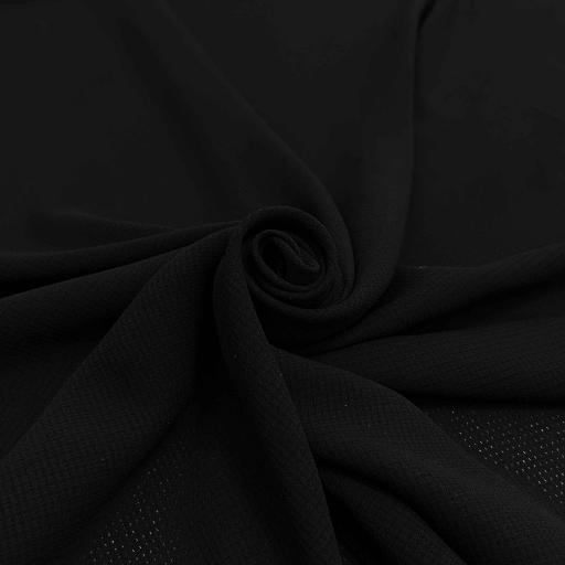 پارچه کرپ شانتون کُره ای رنگ مشکی 