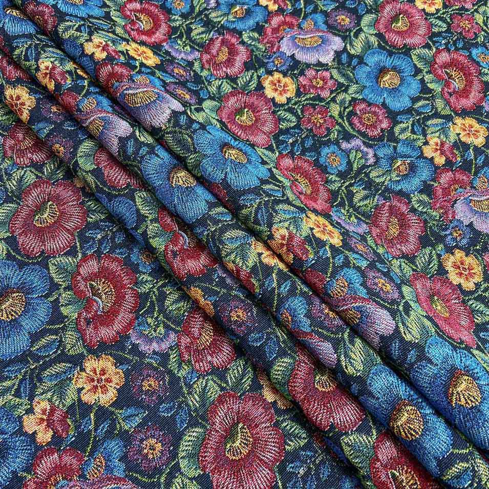 پارچه ژاکارد کوبلن ترک رنگ 265 سرمه ای سوخته 