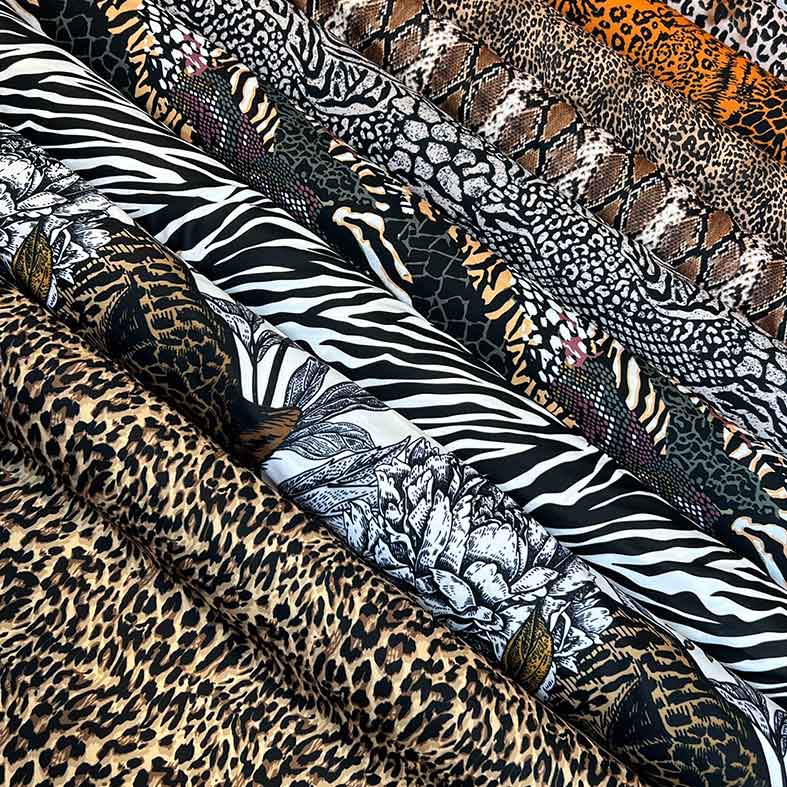 کرپ حریر طرح دار